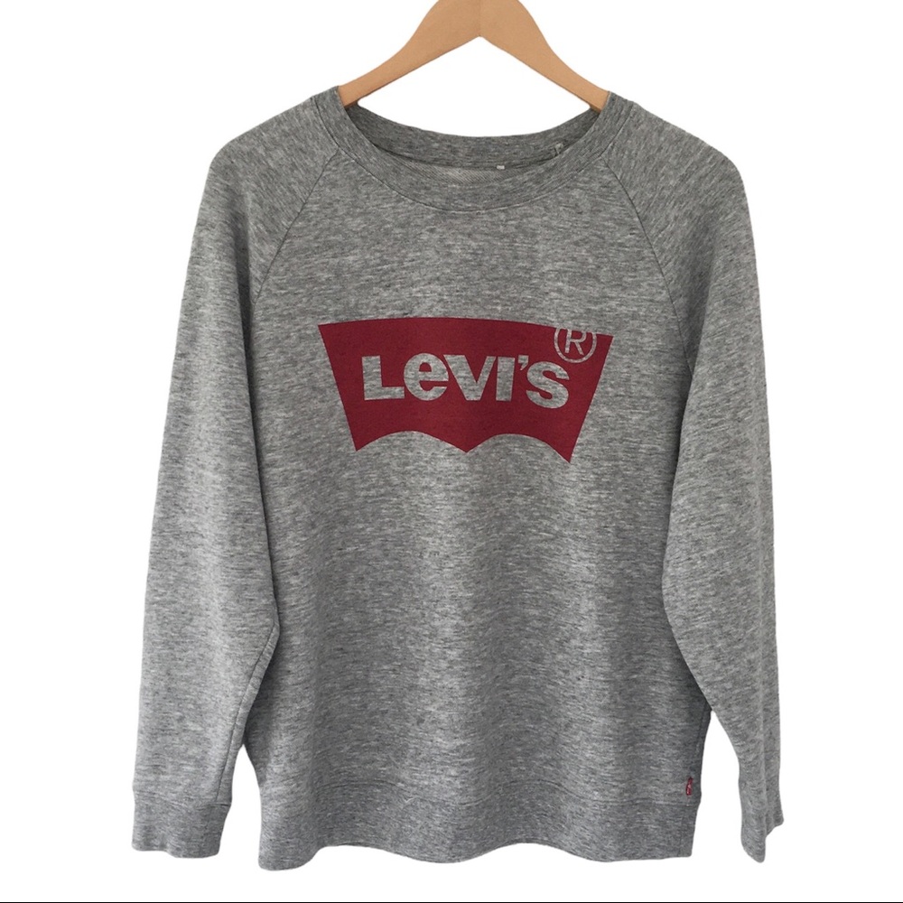 Levi’s Logo Classic Gray Crewneck Sweatshirt | 1X